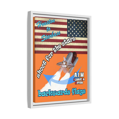 shoot for the stars - framed canvas art (crusta)