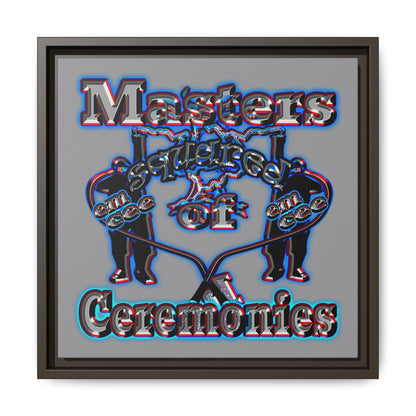 em cee squared - framed canvas art (grey)