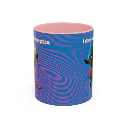 I don't care that your grey - Accent Mug (light blue-purple wave)