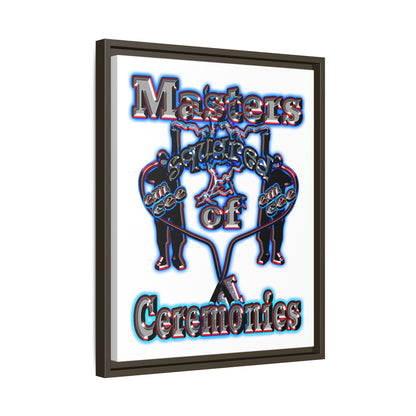em cee squared - framed canvas art (white)