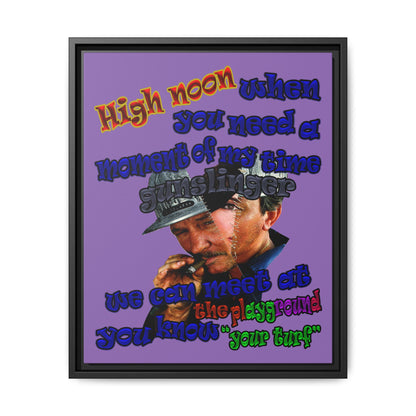 high noon - framed canvas art (light purple)