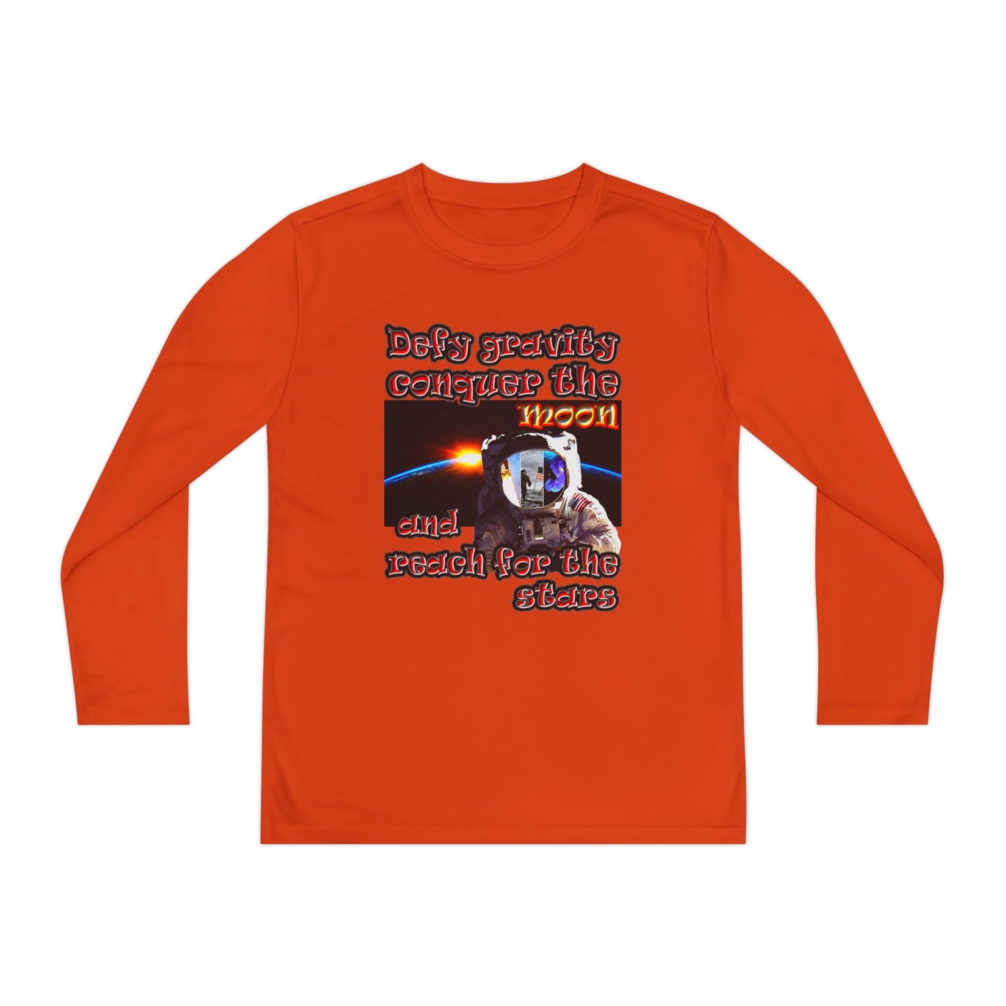 defy conquer reach - Youth Long Sleeve Competitor Tee