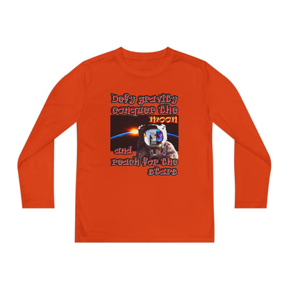 defy conquer reach - Youth Long Sleeve Competitor Tee