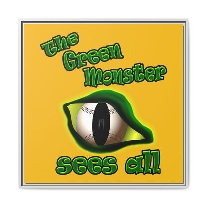 green monster - framed canvas art (yellow)
