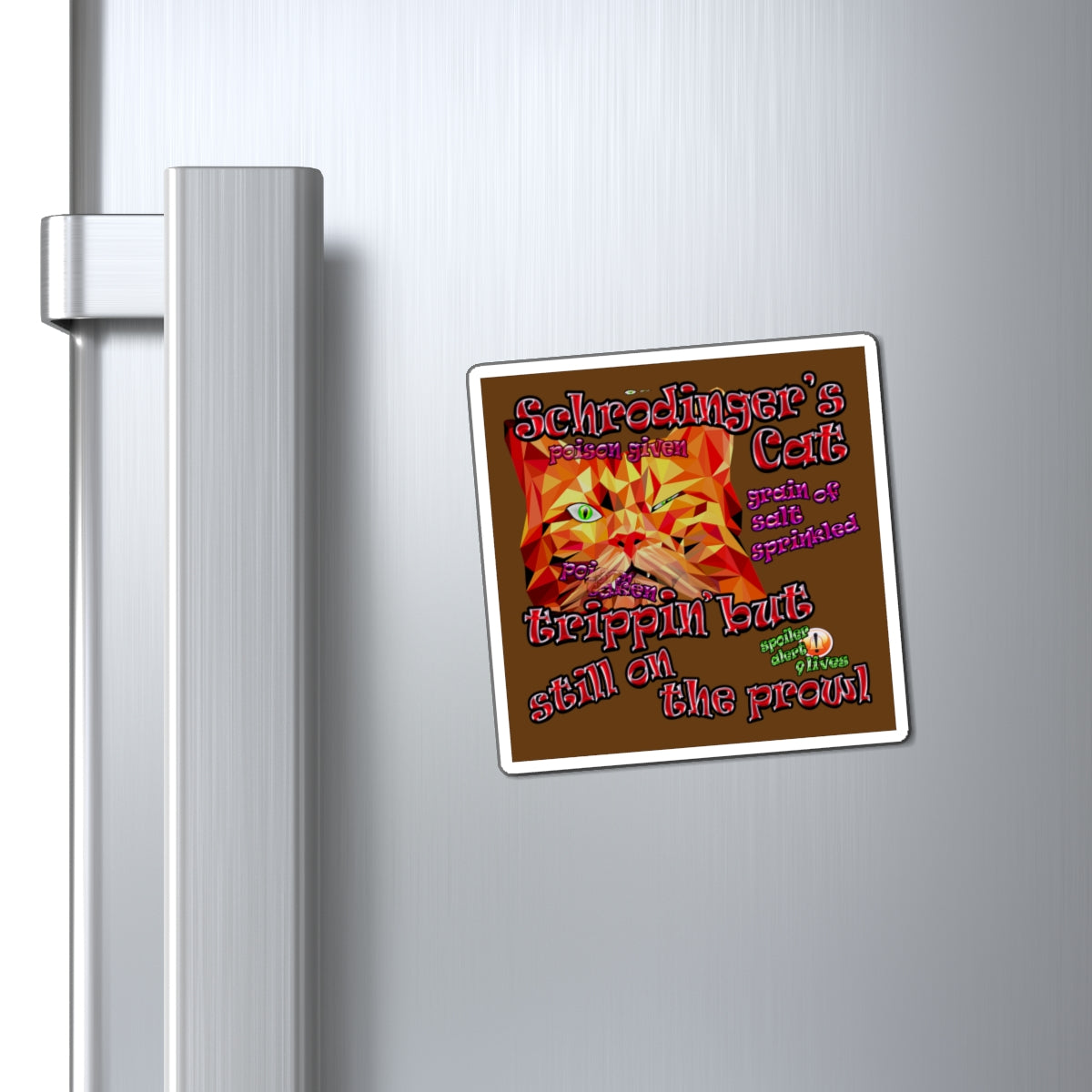 schrodinger's cat - Magnets - (brown)