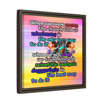doggystyle - framed canvas art (color blur)