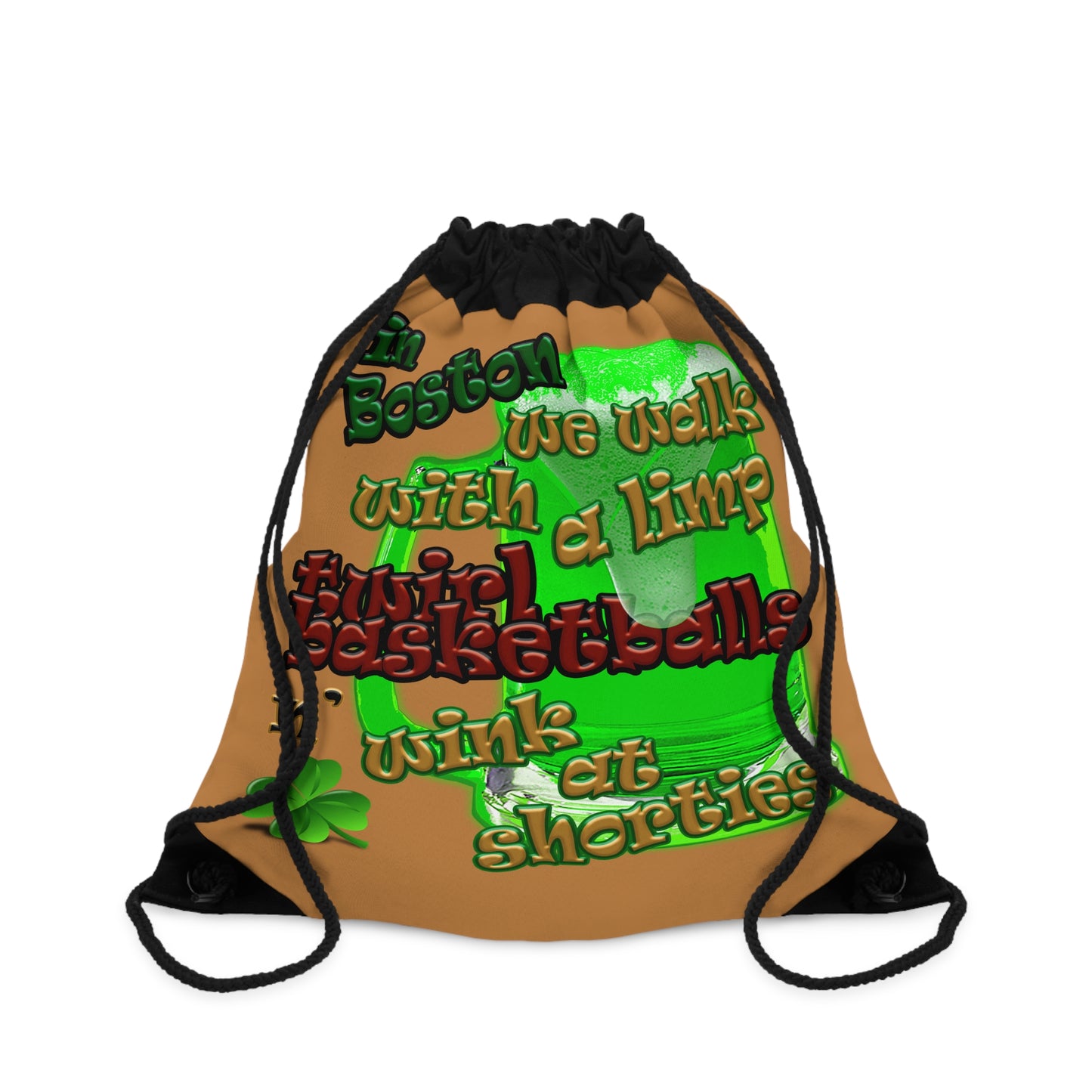 celtics logo - Drawstring Bag (light brown)