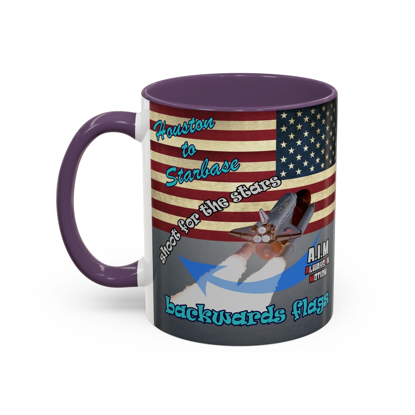 shoot for the stars - Accent Mug (grey-light grey)