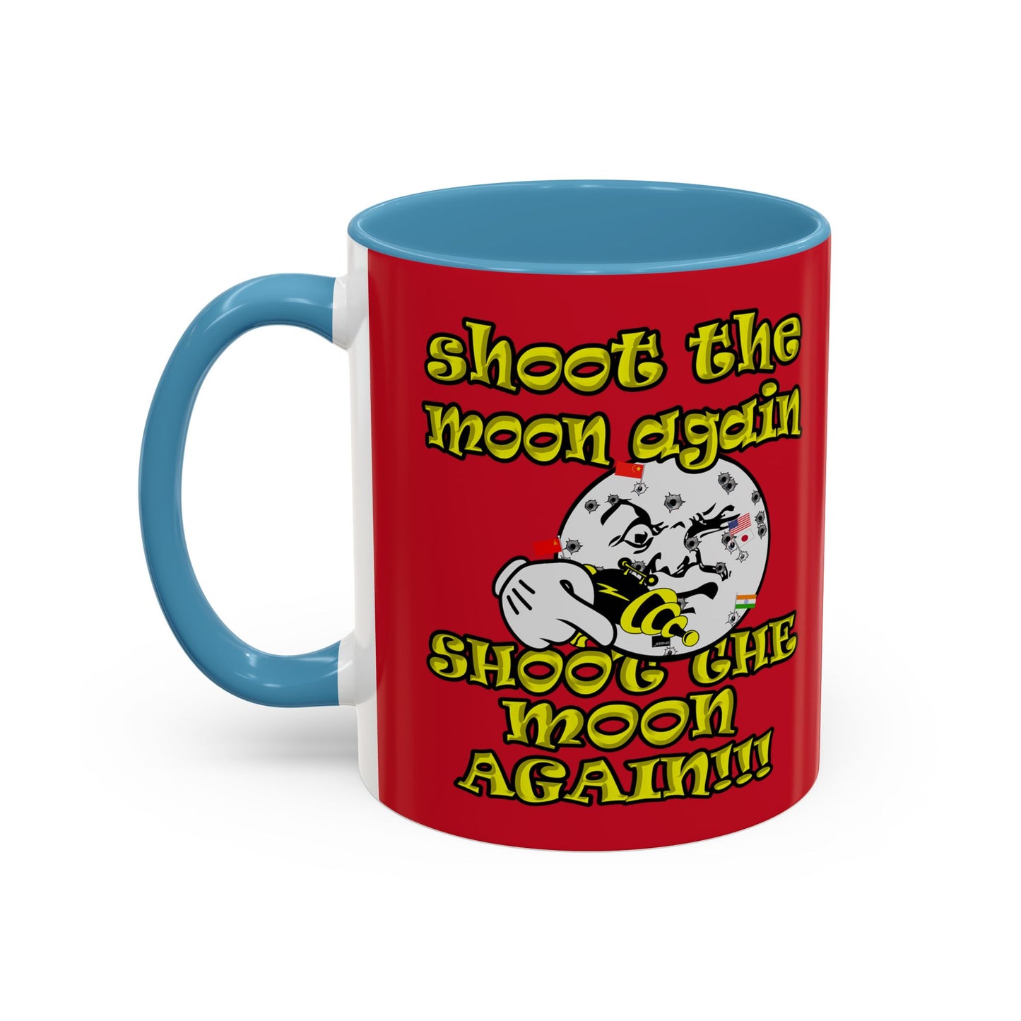 shoot the moon again - Accent Mug (dark red)