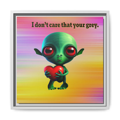 I don't care that your grey - framed canvas art (color blur)