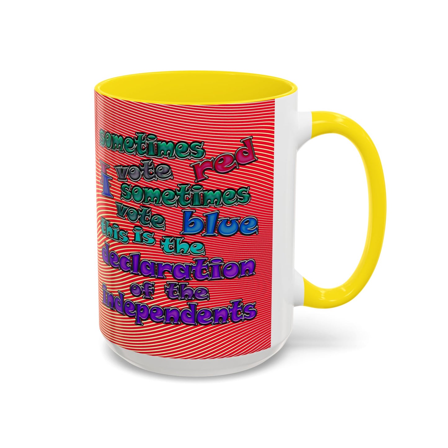declaration of the independents - Accent Mug (yellow-orange wave)