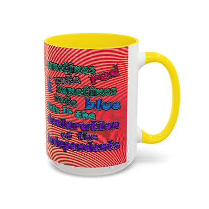 declaration of the independents - Accent Mug (yellow-orange wave)