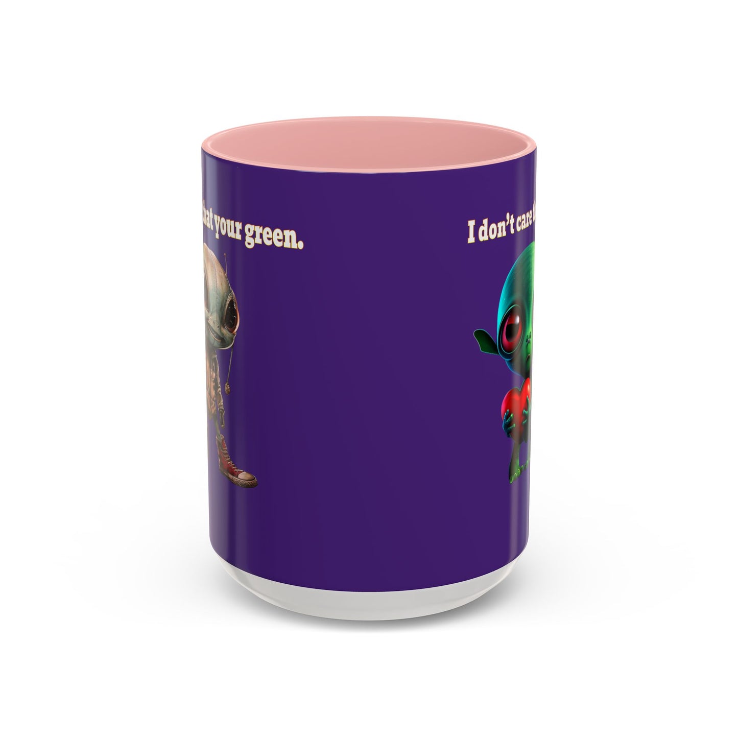I don't care that your grey - Accent Mug (purple)