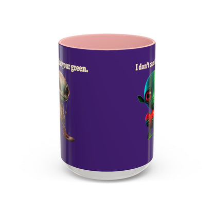 I don't care that your grey - Accent Mug (purple)