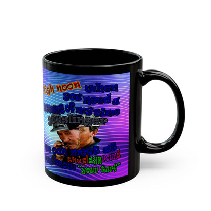 high noon - Black Mug (purple wave)