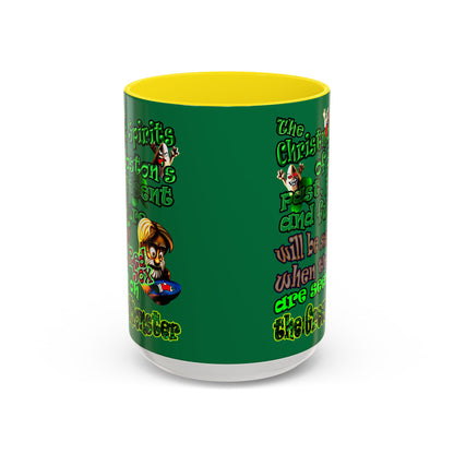 christmas spirits of boston - Accent Mug (dark green)