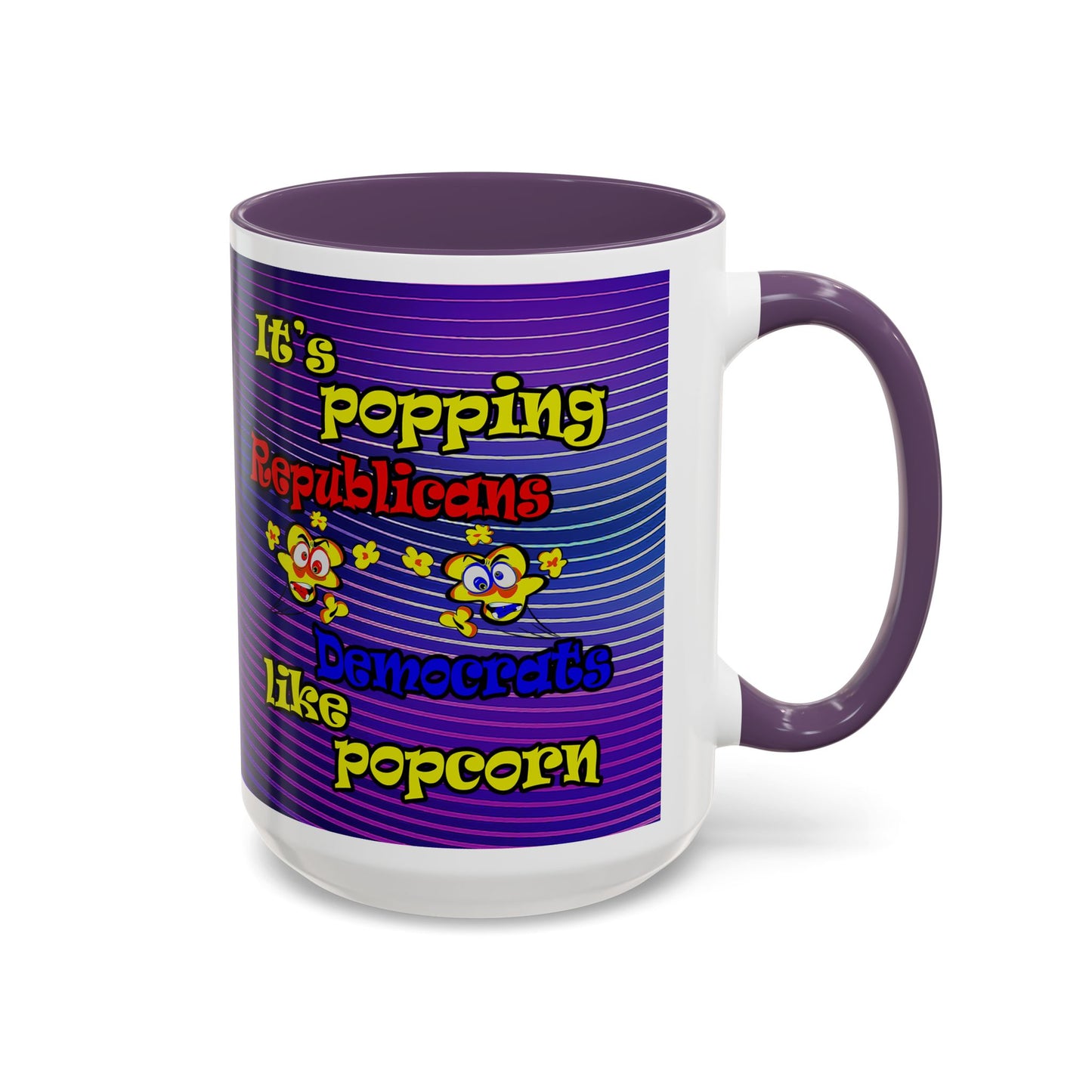popping like popcorn - Accent Mug (purple wave)