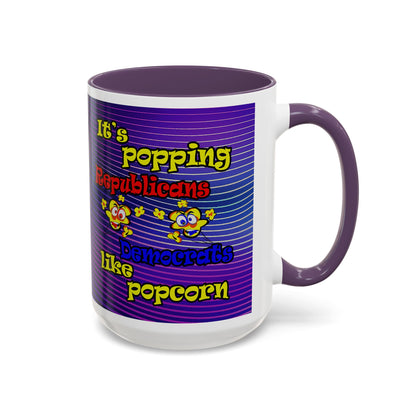 popping like popcorn - Accent Mug (purple wave)
