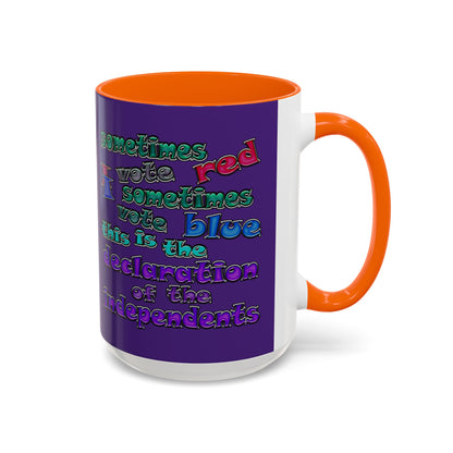 declaration of the independents - Accent Mug (purple)