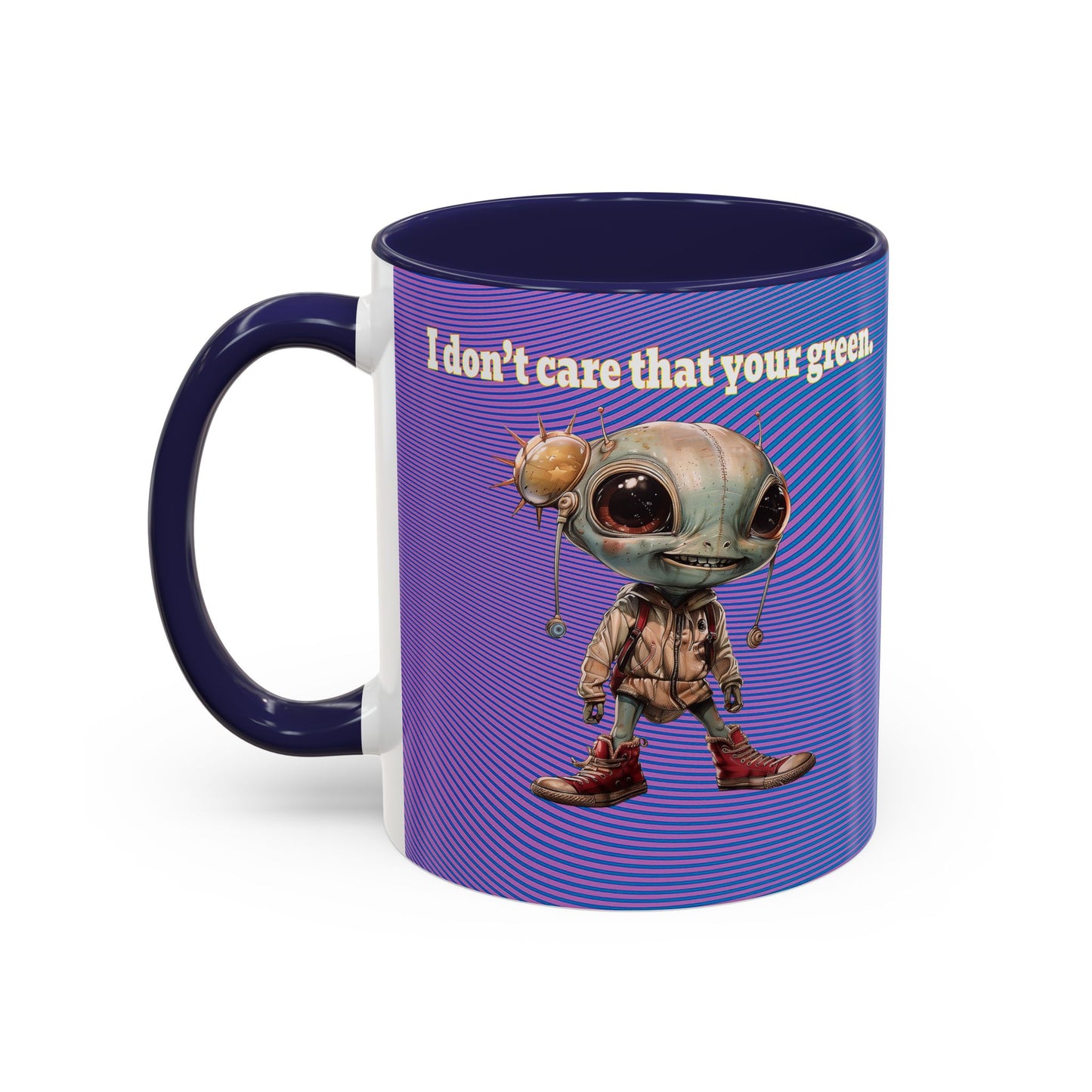 I don't care that your grey - Accent Mug (light blue-purple wave)