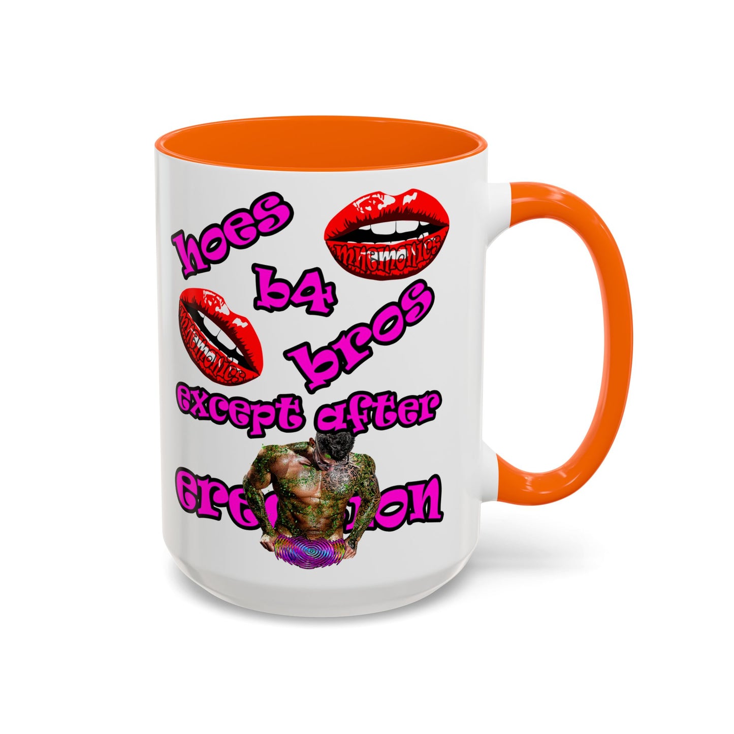 hoes b4 bros - Accent Mug (white)