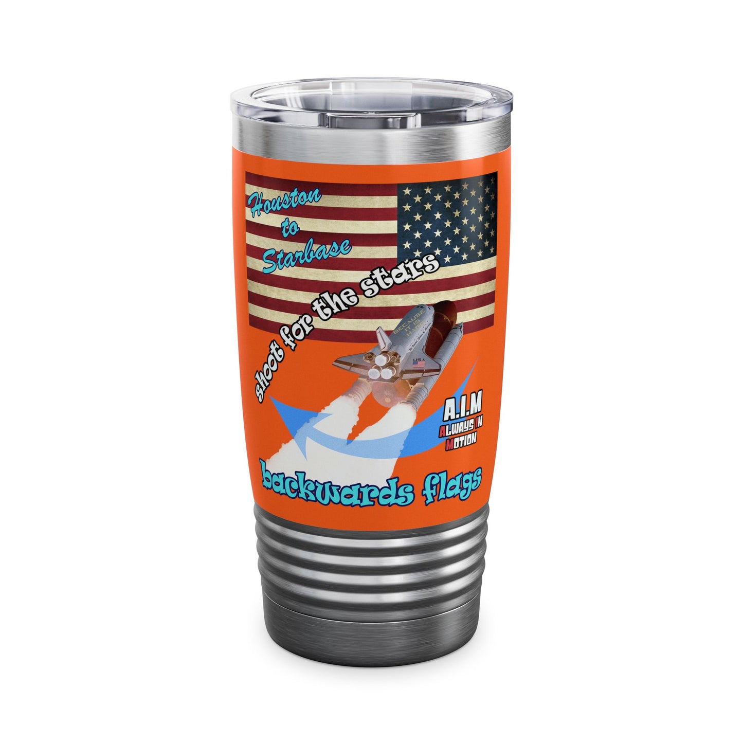 shoot for the stars - Ringneck Tumbler, 20oz (orange)