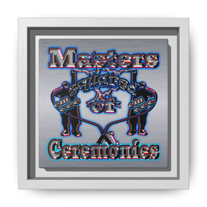 em cee squared - framed canvas art (brushed nickel)