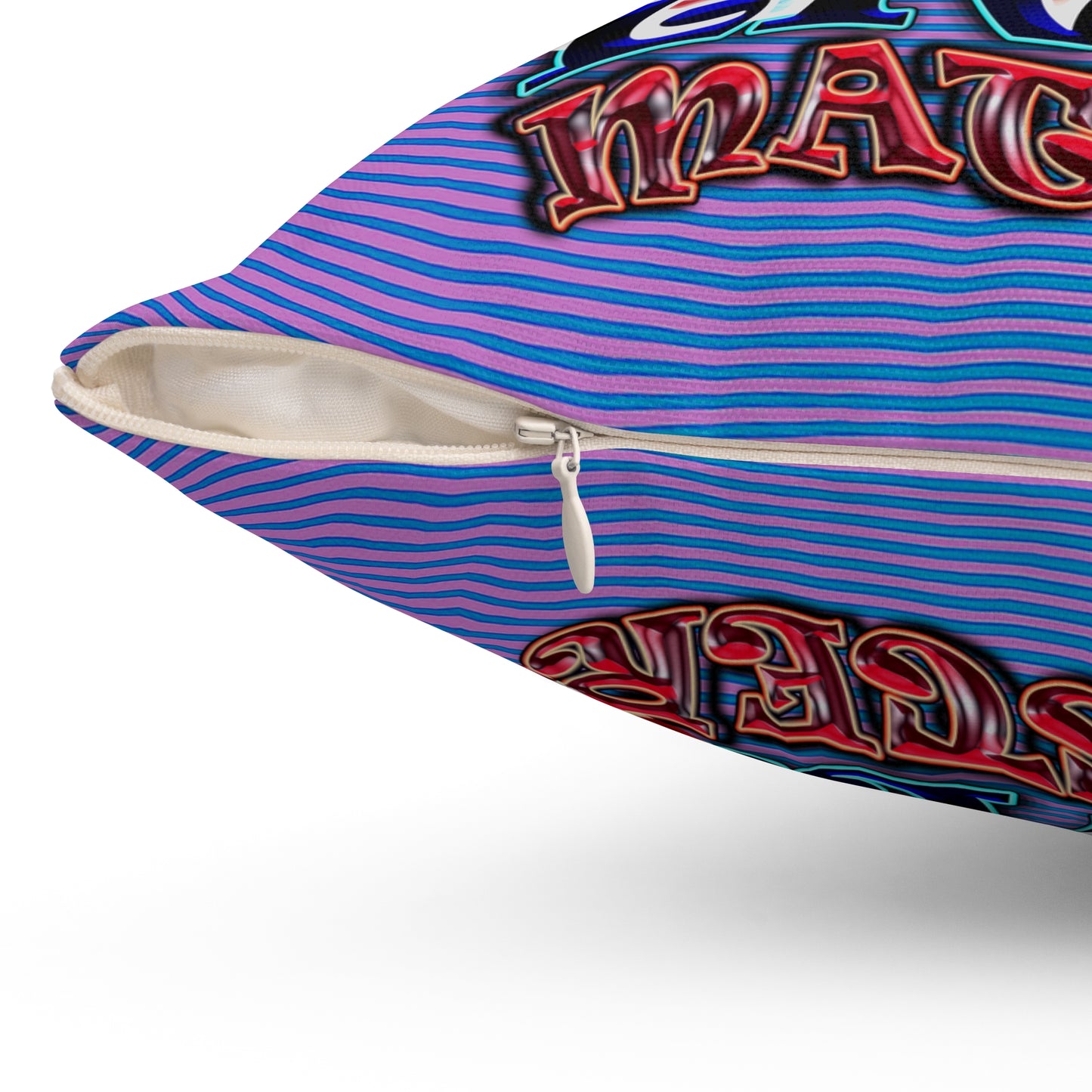 rw&b lives matter - Spun Polyester Square Pillow - (light blue-purple wave)