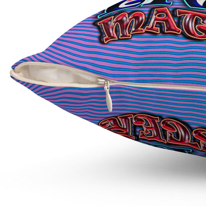 rw&b lives matter - Spun Polyester Square Pillow - (light blue-purple wave)