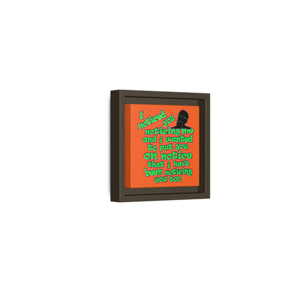 noticed you noticing - framed canvas art (orange)