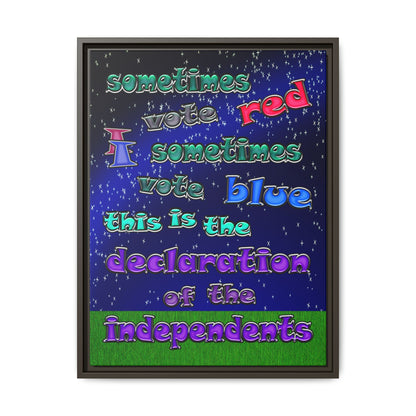 declaration of the independents - framed canvas art ('snoops' background)