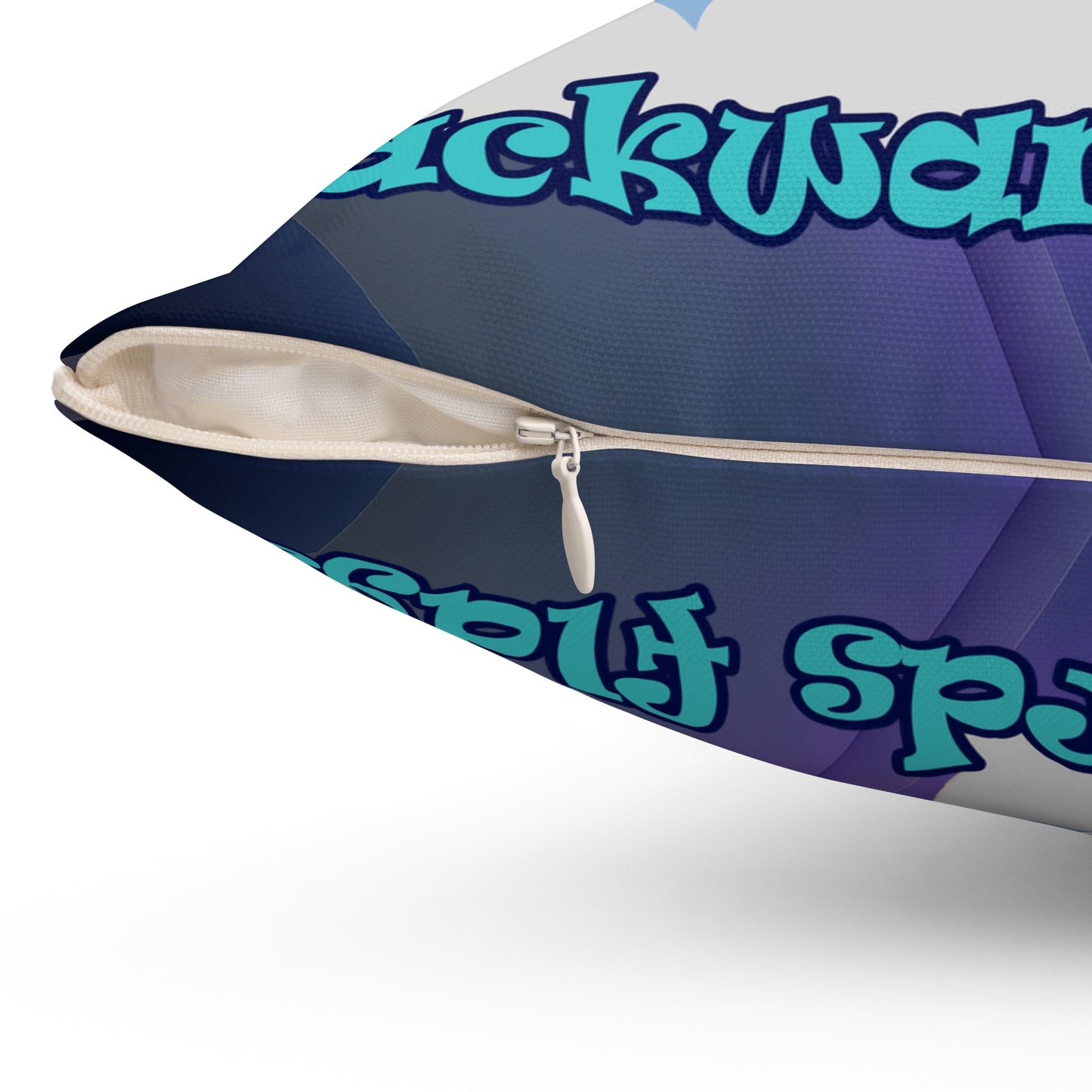 shoot for the stars - Spun Polyester Square Pillow - (grey-pink wave)