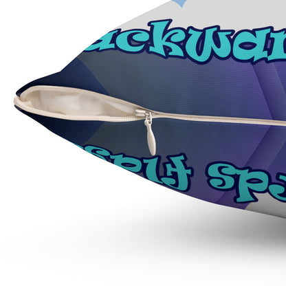 shoot for the stars - Spun Polyester Square Pillow - (grey-pink wave)