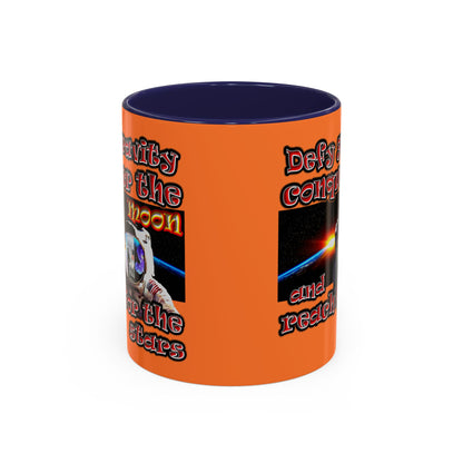 defy conquer reach - Accent Mug (crusta)