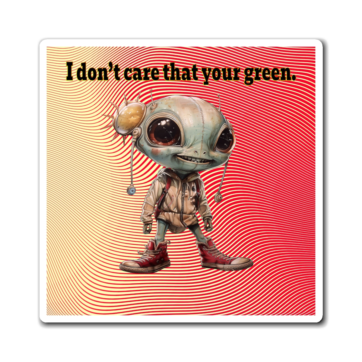 I don't care that your green - Magnets - (yellow-orange wave)