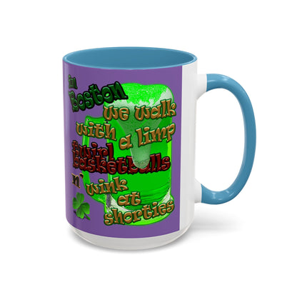 celtics logo - Accent Mug (light purple)