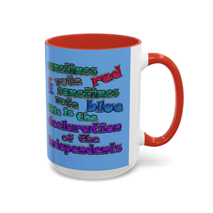 declaration of the independents - Accent Mug (light blue)