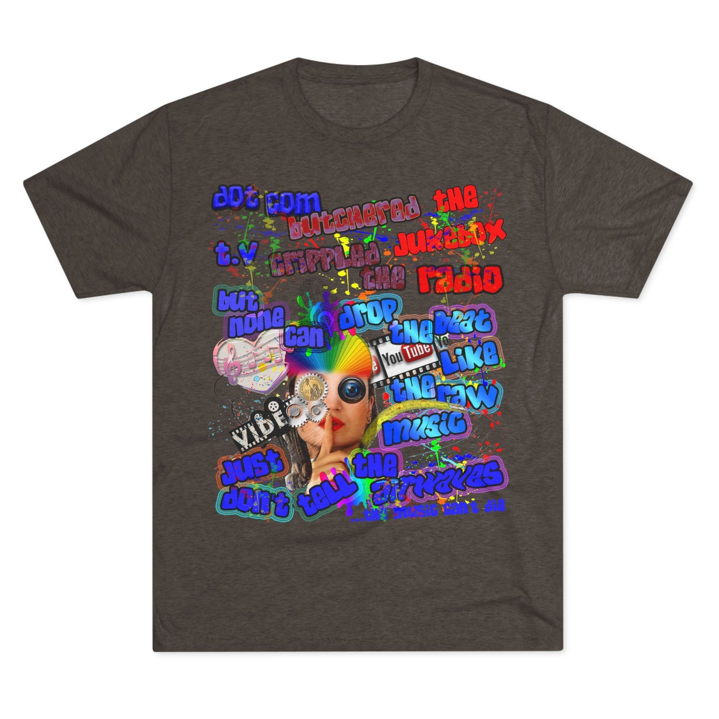 drop the beat - Unisex Tri-Blend Crew Tee