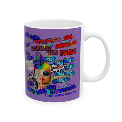 drop the beat - White Mug (light purple)