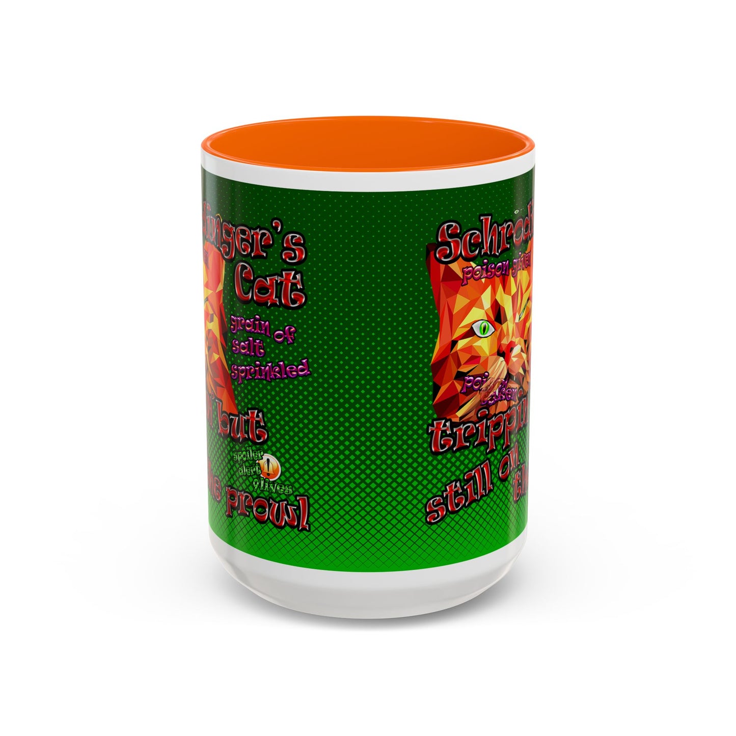schrodinger's cat - Accent Mug (logo green)