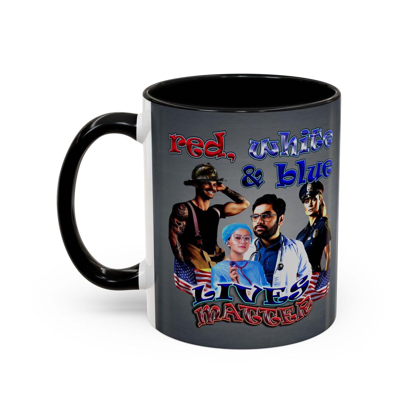 rw&b lives matter - Accent Mug (grey-light grey)