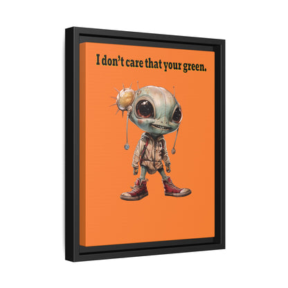 I don't care that your green - framed canvas art (crusta)