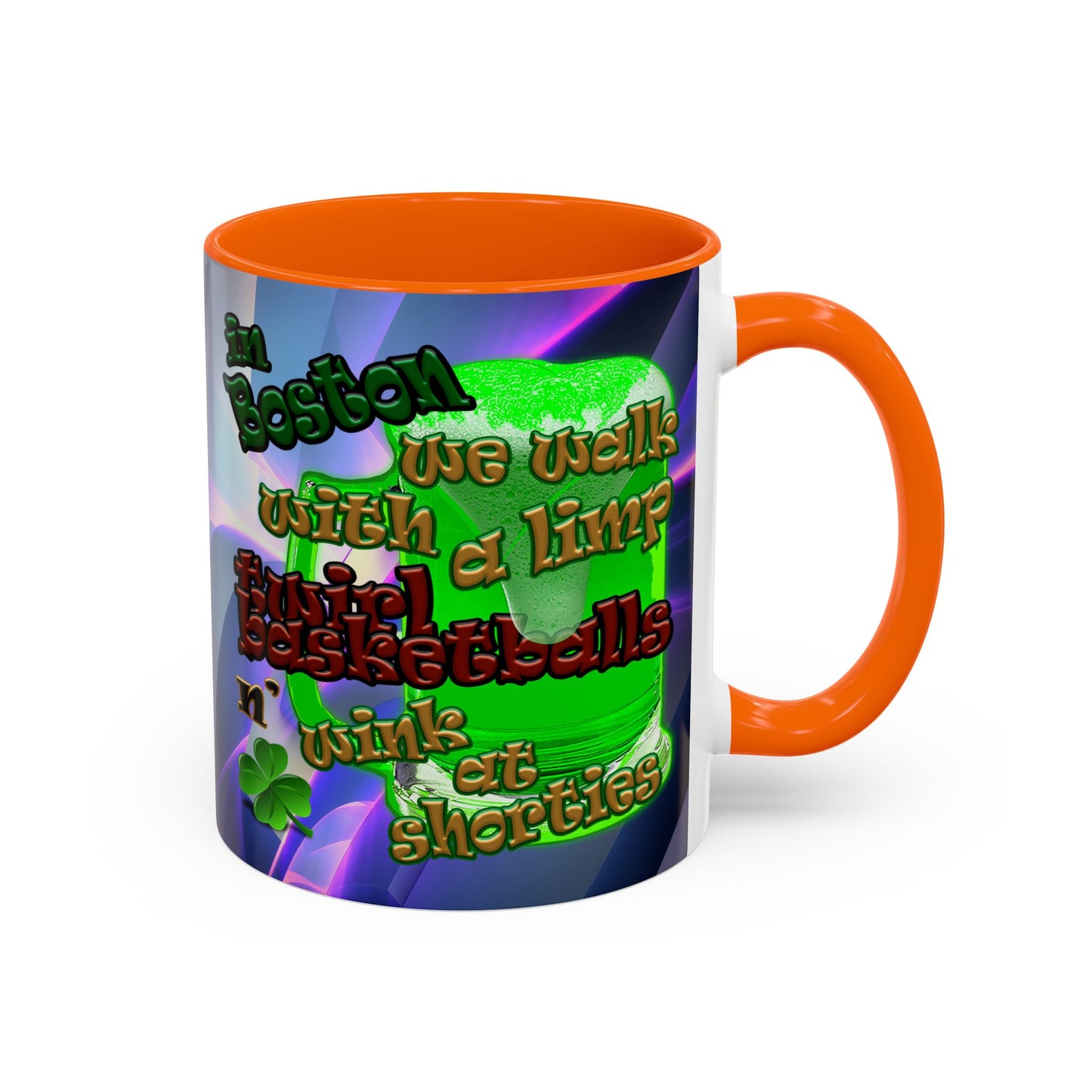 celtics logo - Accent Mug (grey-pink wave)