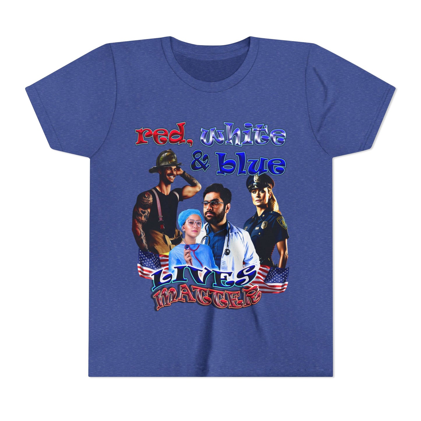 rw&b lives matter - Youth Short Sleeve Tee