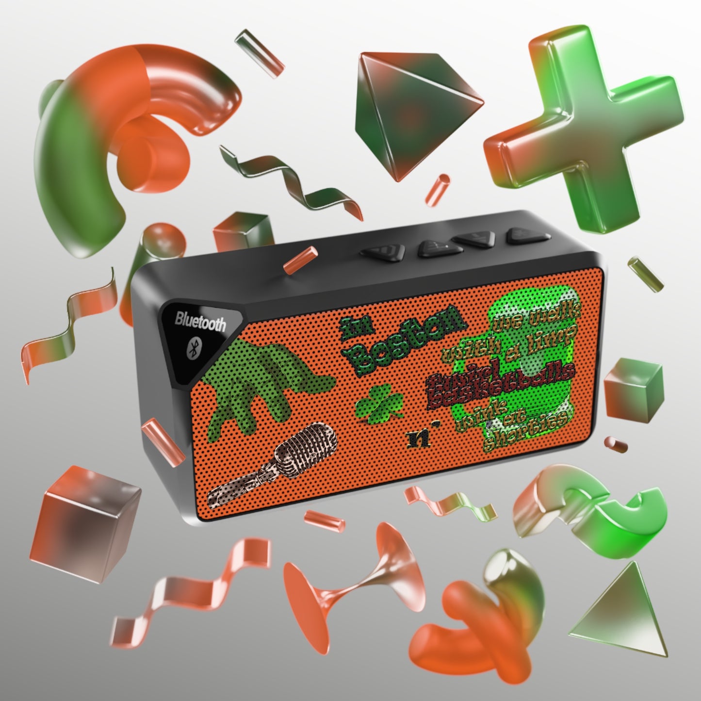 celtics logo - Jabba Bluetooth Speaker (orange)