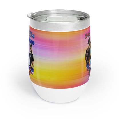 rw&b lives matter - Chill Wine Tumbler (color blur)
