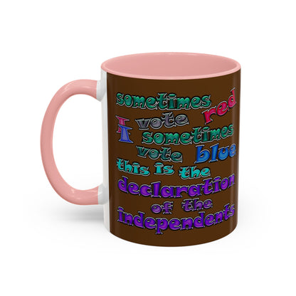 declaration of the independents - Accent Mug (brown)