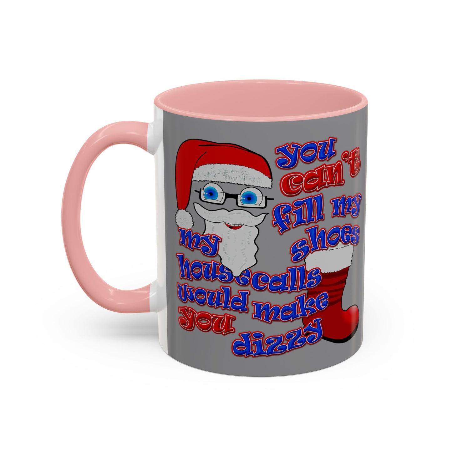 santa's shoes - Accent Mug (grey)