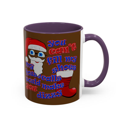 santa's shoes - Accent Mug (brown)