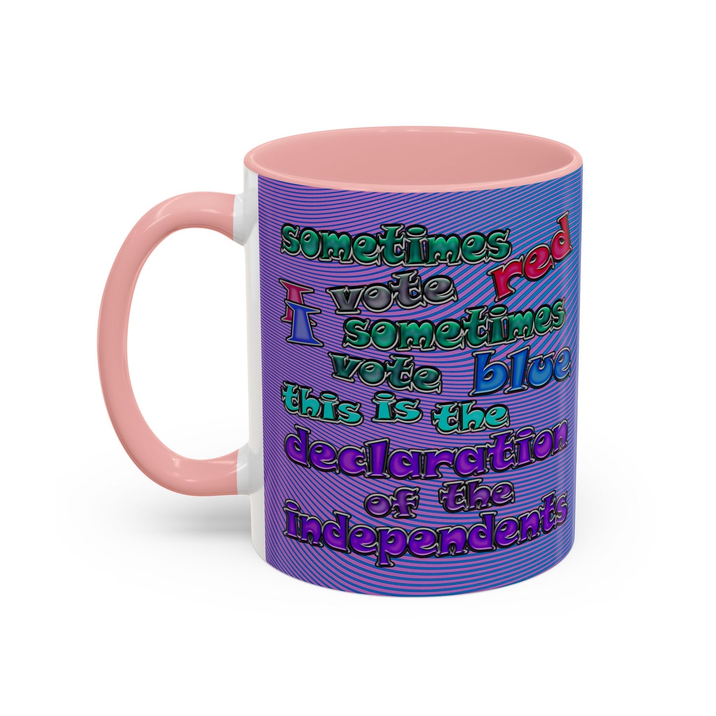 declaration of the independents - Accent Mug (light blue-purple wave)